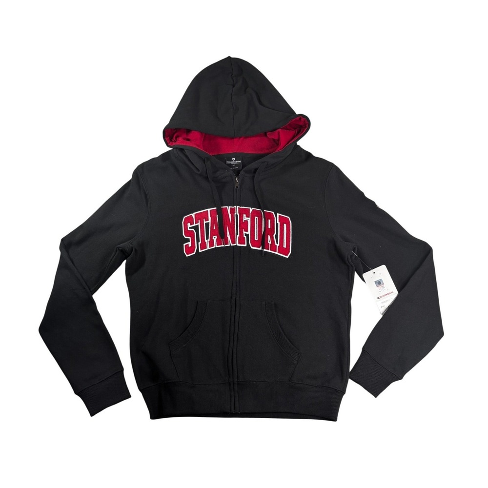 Colosseum Stanford Cardinals Womens Full Zip Hoodie Black Red FFFF30017B Size M
